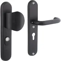 Intersteel Ferrures de porte d’entrée Vurano Protection contre la traction du noyau PC 55mm noir