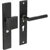 Intersteel Ferrures de porte d’entrée Vurano protection contre la traction du noyau PC 55mm droit noir