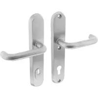 Intersteel Quincaillerie de porte dérobée Aurano protection anti-traction ovale PC 92mm acier inoxydable