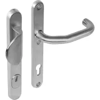 Intersteel Ferrures de porte d’entrée Vurano Protection de traction du noyau 92 mm ovale en acier inoxydable