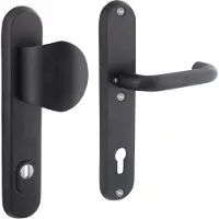 Intersteel Ferrures de porte d’entrée Vurano Protection anti-traction PC 92mm noir
