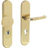 Intersteel Ferrures de porte d’entrée Vurano PC72mm protection contre la traction du noyau laiton laqué