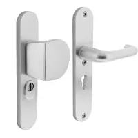 Intersteel Quincaillerie de porte d’entrée ovale Vurano Protection anti-traction PC 55mm acier inoxydable