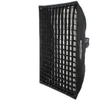 Godox Boîte à lumière parapluie Bowens 50 x 70 avec grille