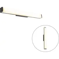QAZQA Applique murale de salle de bain moderne noire 62 cm IP44 - Cascada