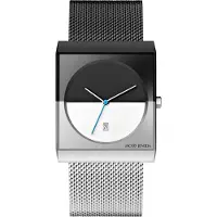 Jacob Jensen Jensen 515 Classic Horloge - Jensen heren horloge - Zwart - diameter 32 mm - kleur gecoat roestvrij, Noir, (Horloge analogique, 32 mm)