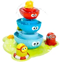 Yookidoo Jouet Pour le Bain - 7 Parties - Fontaine à jets empila - - UneTaille - Jouet Pour Le Bain