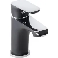 Wiesbaden Tarma mitigeur de lavabo monocommande bas noir/chrome 29.4252