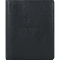 Fossil Cuir étui pour carte d'identité porte-monnaie Passport Case Black noir