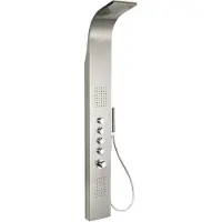 Xellanz Huron colonne de douche hydromassante 165x20cm avec robinet thermostatique inox 29.3751