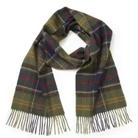 Barbour Écharpe Tartan Laine Classique Vert Multicoloré