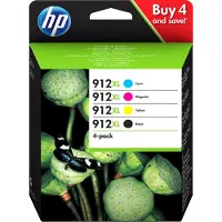 HP 912XL (3YP34AE) - 4 couleurs - Cartouche d'encre - Grande capacité - Multipack
