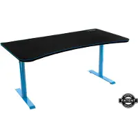AROZZI Arena Large Bureau Gaming - 160 x 82 x 71-81 cm - Bleu