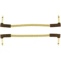 Fender 15cm Deluxe Instrument Cables (2-pack) Tweed