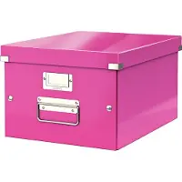 Leitz Boîte de rangement Click + Store , en carton, pour format A4, rose