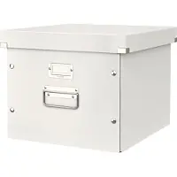 Leitz Boîte de rangement et d'archivage Click + Store , en carton, pour 50 dossiers suspendus, blanc
