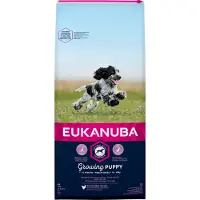 Eukanuba Puppy Medium Breeds Chicken - pour chiots de race moyenne à base de poulet frais - 15 kg