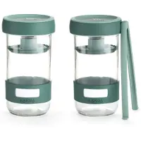Lékué Kit Pickles 2 verres+pince 700ml 2er Set