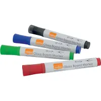 Nobo Marqueur pour whiteboard en verre , lot de 4 assorti