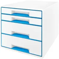 Leitz Bureau Wow Cube 4 Tiroirs 2 Grands Et 2 Petits Tiroirs Buc