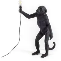 Seletti Luminaires d'extérieur , Monkey Lamp, Noir, Plastique, Design