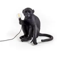 Seletti Luminaires d'extérieur , Monkey Lamp, Noir, Plastique, Design