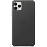 Apple iPhone 11 Pro Max Back Cover Cuir Noir