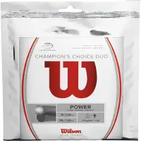 Wilson Champions Choice Duo Hybrid 12.2 M Tennis Single String Argenté 1.30 mm / 1.25 mm