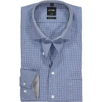 Olymp Chemise bleu fumé / blanc