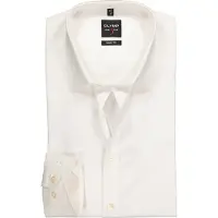 Olymp Chemise Level Five Manches Extra Longues Coupe Cintrée Ecr