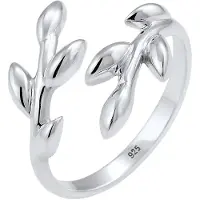 Elli Bague 'Blatt' argent