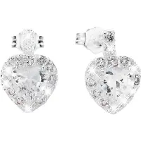 Lucardi Boucles d'oreilles argent / transparent