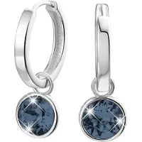 Lucardi Boucles d'oreilles bleu-gris / argent