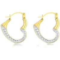 Lucardi Boucles d'oreilles 'Klassisch' or / transparent