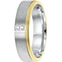 Lucardi Bague jaune / argent