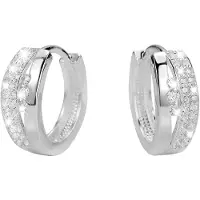 Lucardi Boucles d'oreilles argent / transparent