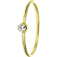 Lucardi Bague 'Klassisch' or / transparent