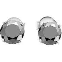 Lucardi Boucles d'oreilles noir / argent