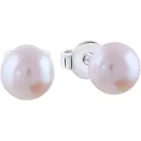 Lucardi Boucles d'oreilles argent / blanc perle