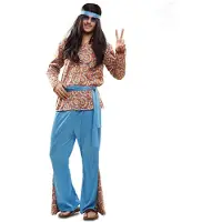 MOM Hippie Psychedelic Costume Marron M-L Enfants