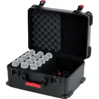 Gator gtsa-mic15 ATA Étui moulé en polyéthylène avec gouttes pour 15 micros en mousse.