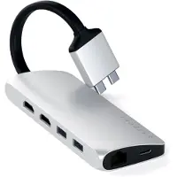 Satechi ST-TCDMMAS station d'accueil USB 3.2 Gen 1 (3.1 Gen 1) Type-C Argent