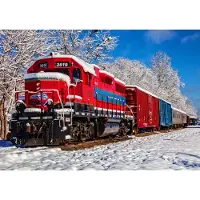 Bluebird Puzzle Puzzle Red Train In The Snow - 1500 pièces