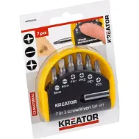 Kreator MIX de 7 Embouts de Vissage Pz/Plat/Ph 25mm -Krt064100