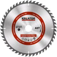 Kreator Lame de scie circulaire pour métal bois PVC ø 254 x 30 x 3 mm 60 dents + bagues de réduction