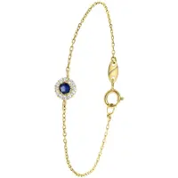 Lucardi Bracelet 'Klassisch' bleu / or / transparent