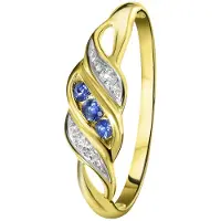 Lucardi Bague bleu / or