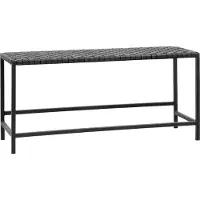 Nordal Canapé en cuir noir