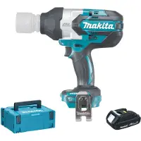 Makita DTW 1001 Y1J 18 V Li-Ion Brushless Boulonneuse à chocs sans fil avec Boîtier Makpac + 1x Batterie BL 1815 1,5 Ah - sans Chargeur