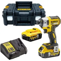 DeWalt DCF887P2 Set De Visseuse À Chocs À Batteries 18V Li-Ion (2x Batterie 5,0Ah) Dans Coffret TSTAK - Moteur Sans Charbon
